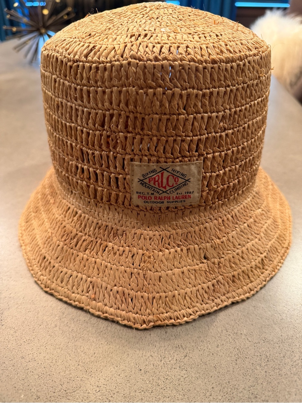 Polo Ralph Lauren PRLCo Straw Bucket Hat - Tan